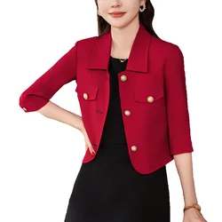 Ladies Office Fashion Uniform Styles Business Suits with Dress and Short Jackets Coat for Women Spring Work Wear Blazers Set