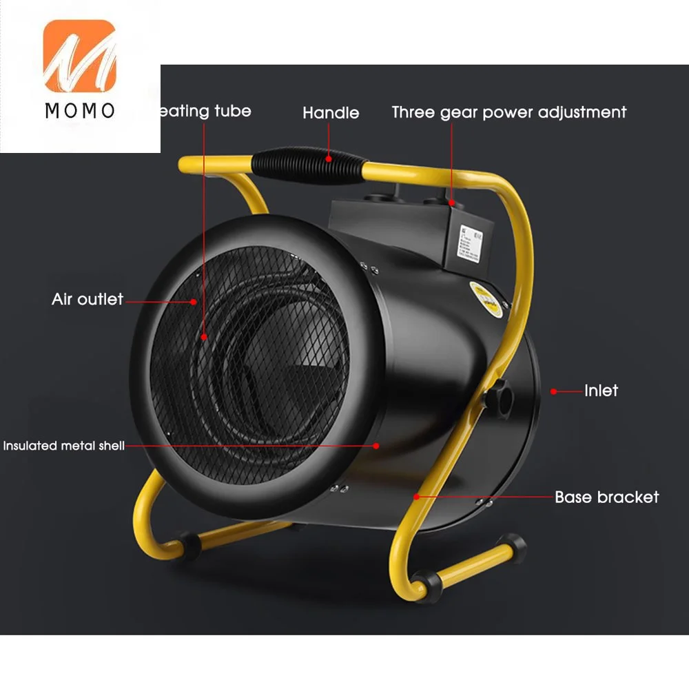 Hot Sale 3KW Industrial High Power Heater Electric Fan Greenhouse Hot Air  Blower Household Heaters - AliExpress