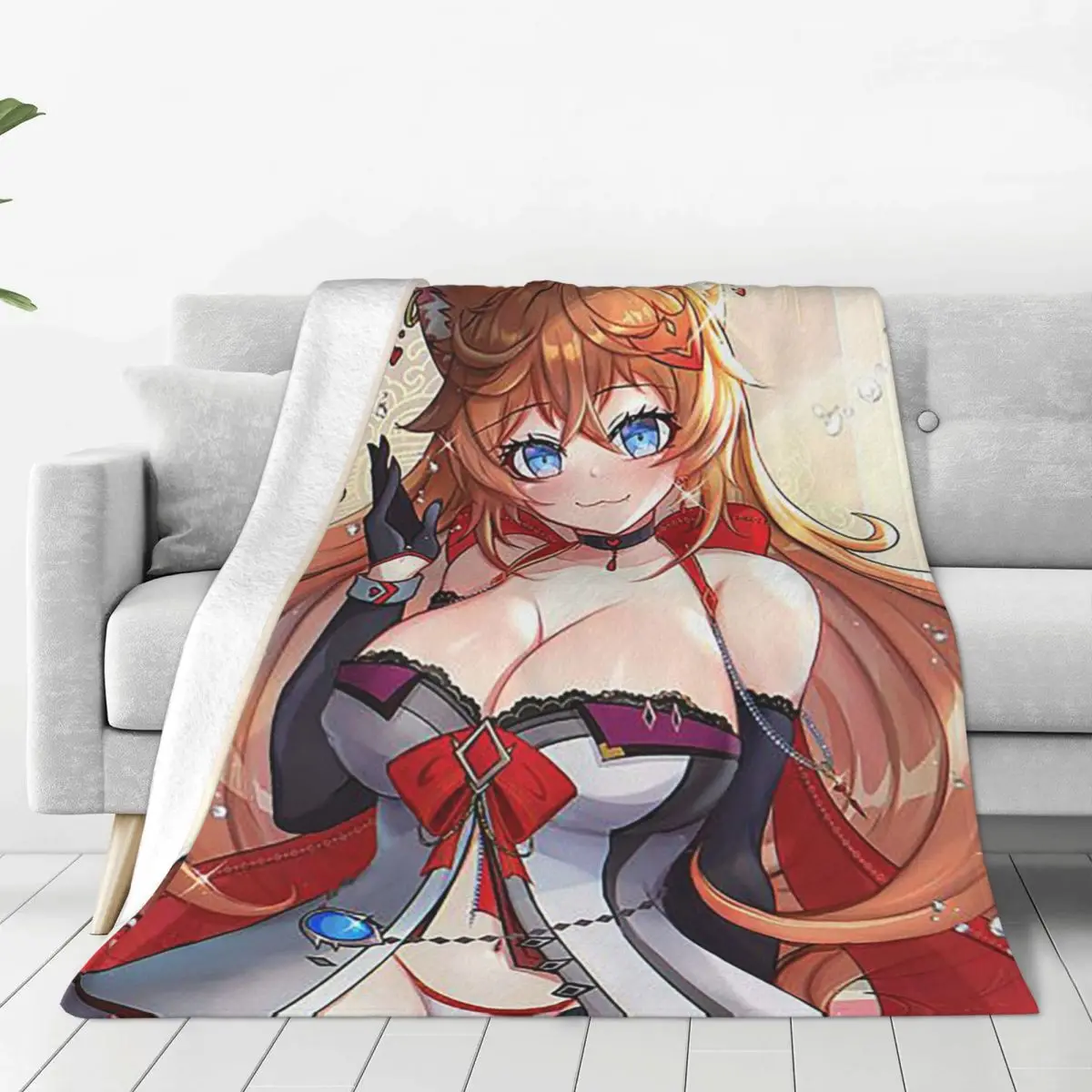 Tartaglia Childe Genshin Impact Ajax Blanket Fleece Winter Portable Super Soft Throw Blankets For Sofa Outdoor Quilt