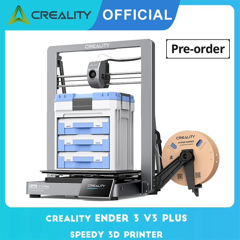 

Creality Ender 3 V3 PLUS 3D Printer with CoreXZ Unicornd Tri-metal Nozzle Clog-free Extruder kit for Plus-size 600mm/s Printing