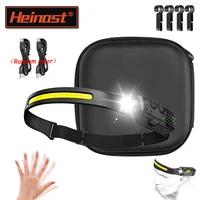 Sensor Headlamp USB Rechargeable LED Flashlight XPE+COB Torch Camping Waterproof Headlight for Fishing Lantern 1/2/3/5 Pcs