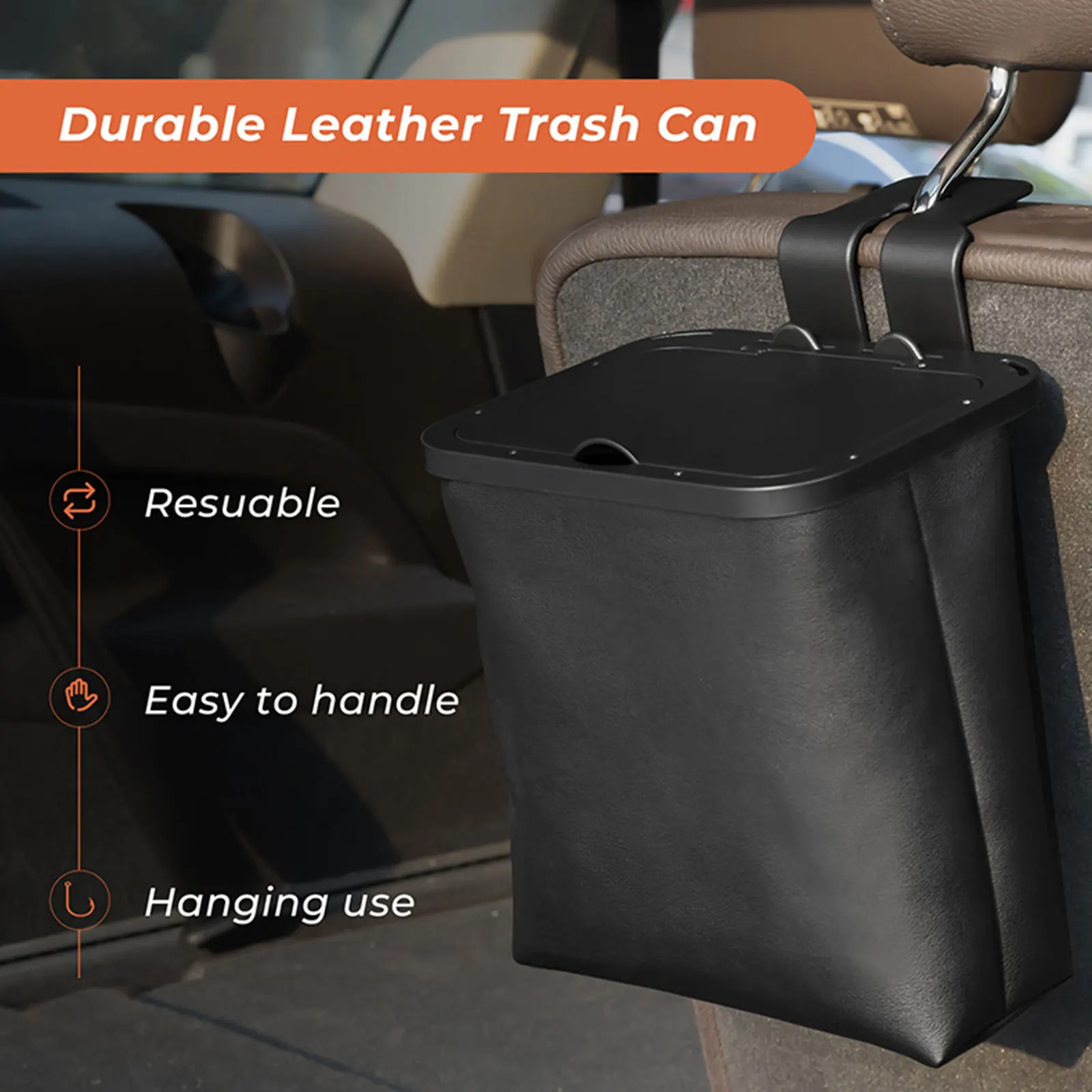 Cubo de basura impermeable para coche, organizador de residuos, plegable,  accesorios interiores - AliExpress