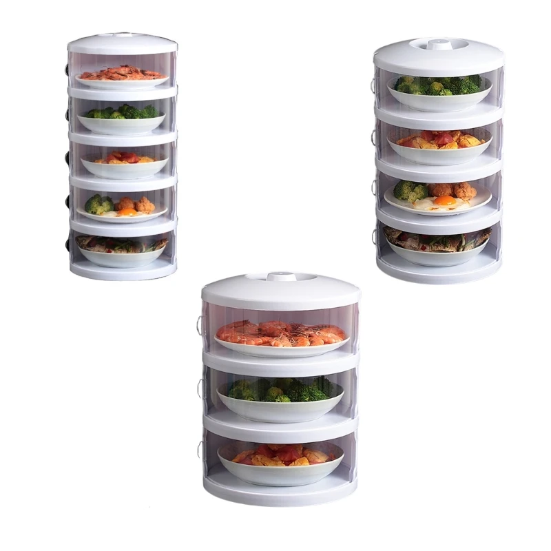 

Kitchen Storage Food Cover Insulation Dust-proof Covers Multilayer Anti-flies Dining Table Leftovers Storage Organizador