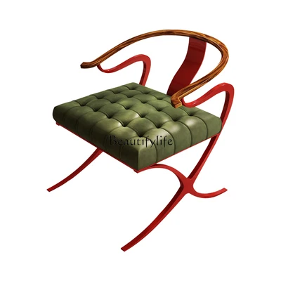 

Metal Bedroom Living Room Designer Single-Seat Sofa Chair High-End Personality Armchair Palace Chair Master