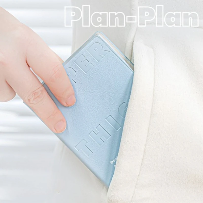 PU Leather Portable Notebook with Blank Inner Pages for Study and Memo