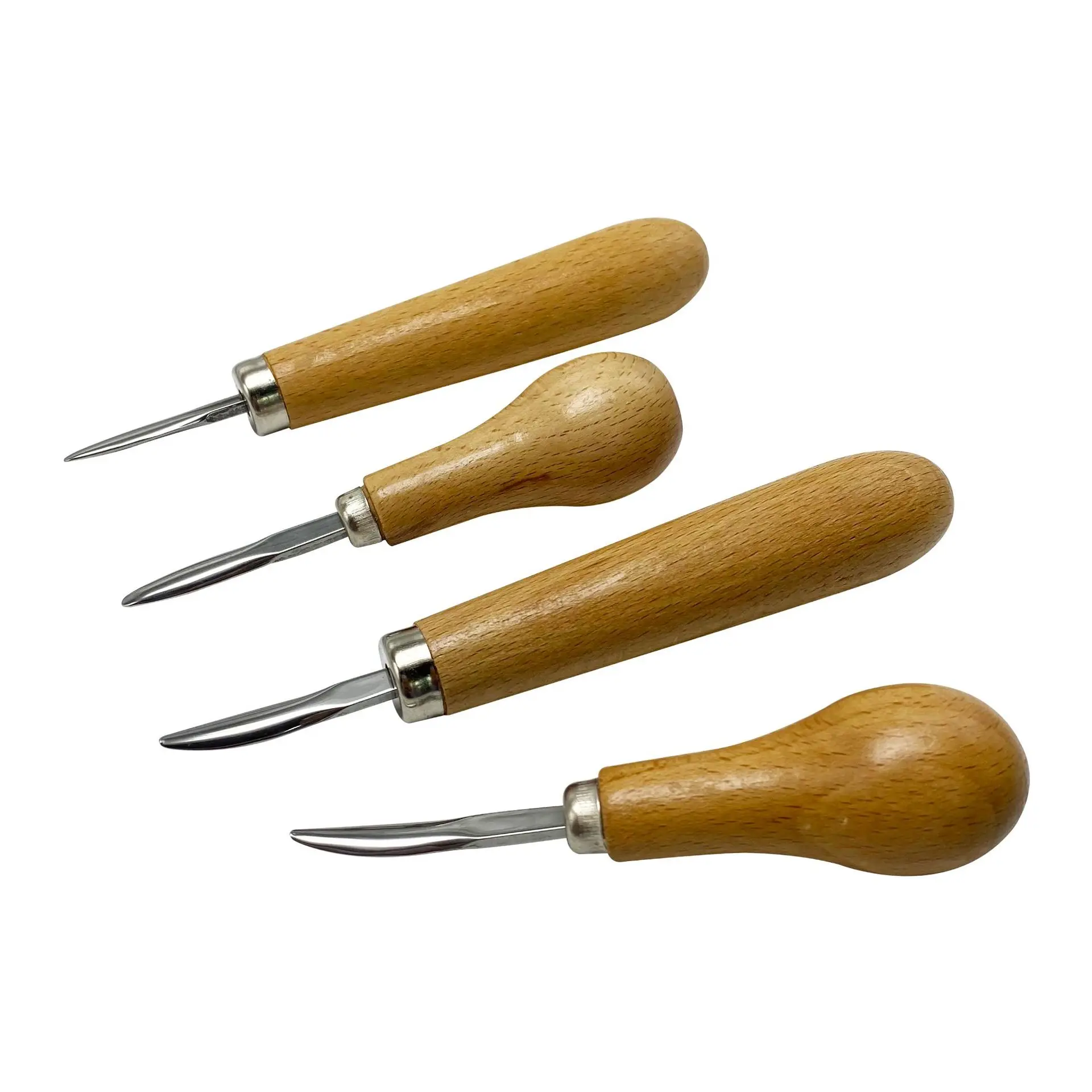 Jewelry Bezel Set Diamond Gemstone Pusher Tool with Wooden Handle
