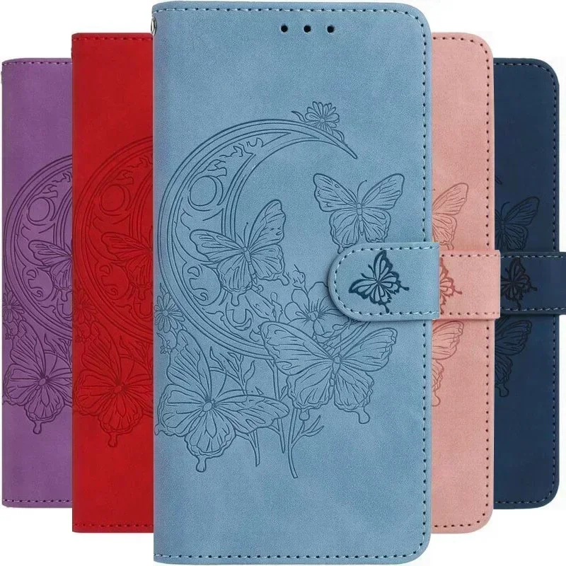 Charming Moon Butterfly Phone Case & Lady Wallet Cover
