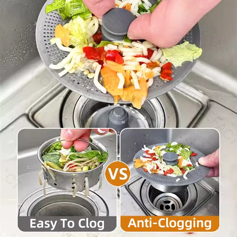 Bathroom Stainless Steel Sink Drainage Filter Pop-up Leak-proof Plug Embedded Filter Detachable Basket Sink Food Catcher sink filter sink strainer hair drain catcher kitchen sink strainer washbasin plug washbasin leak plug