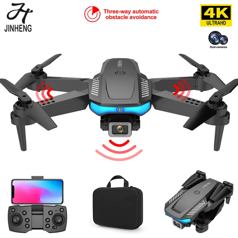 JINHENG F185 Pro мини-Дрон 4K Профессиональная HD камера трёхсторонняя Предотвращение препятствий складной Квадрокоптер RC вертолет игрушки для мальчиков