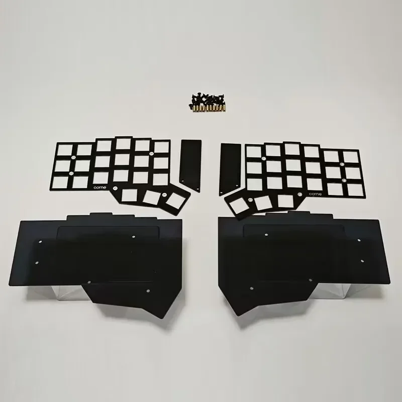 Corne V3 MX 키보드 키트 용 샌드위치 케이스 맞춤형 FR4 쉘 아크릴 바닥 플레이트 Corne V3.0.1 체리 분할 키보드 액세서리