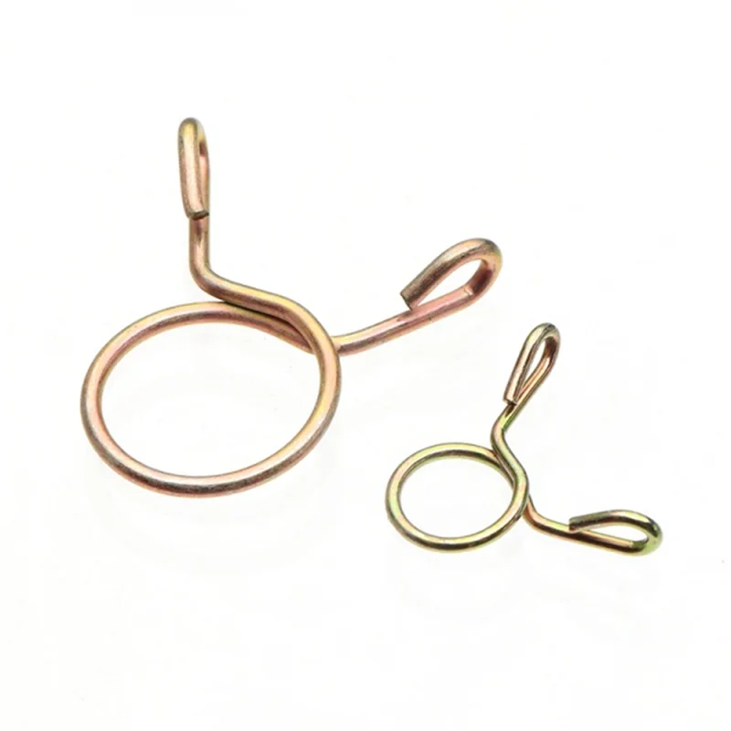 Petrol Hose Spring Clamps 5~14mm Zinc Plated Pipe Clips Fuel Line Petrol Pipe Fuel Hose Clamp for Motorcycle Boats 10/20/50pcs hose clamps