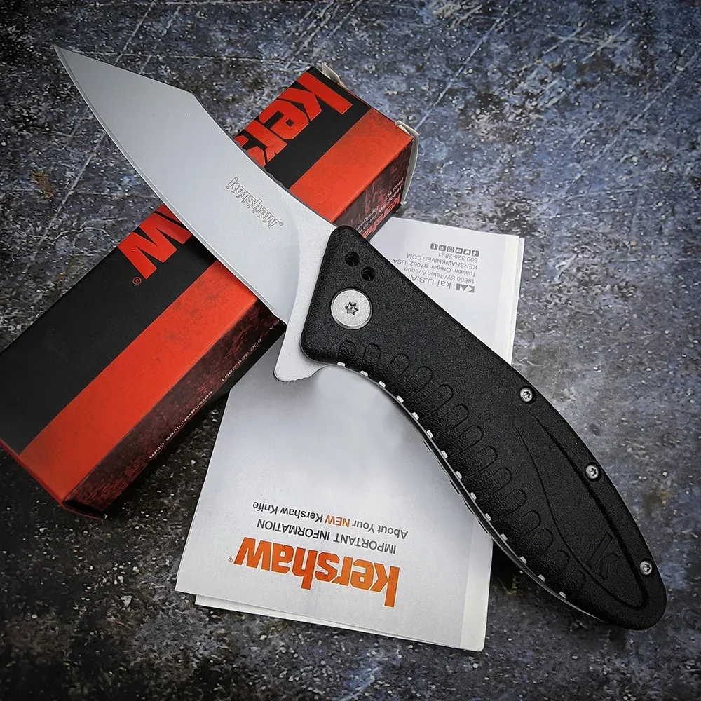 

Stainless Steel Kershaw Grinder Folding Pocket Knife (1319) Pocket Knives Self Defense Hunting Multi-tool Jackknife Nylon Handle