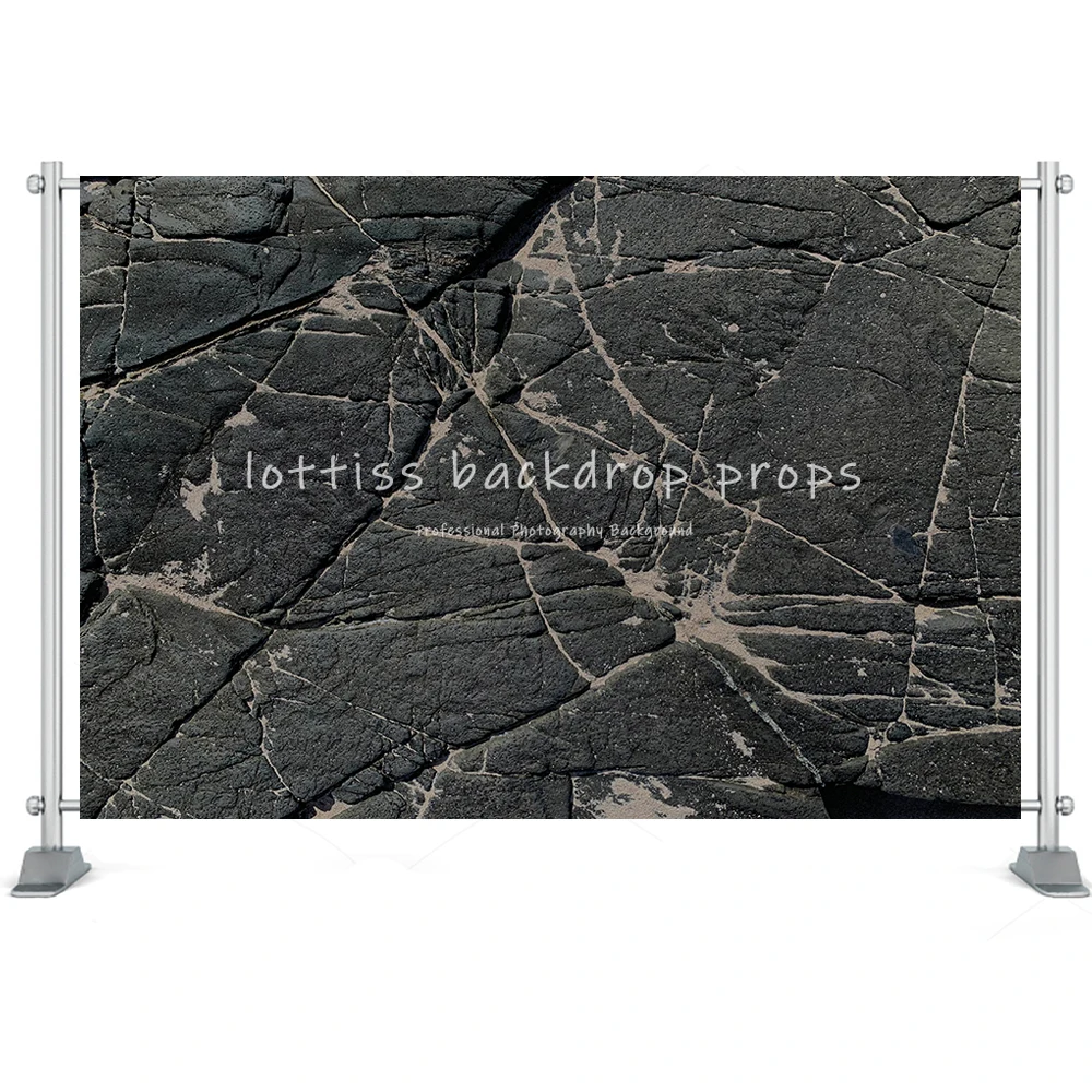 Dark Dirt Floor Photography Backdrop Gray Rock Cake Smash Christmas Baby Birthday Background Decor Photostudio Props photo backdrop