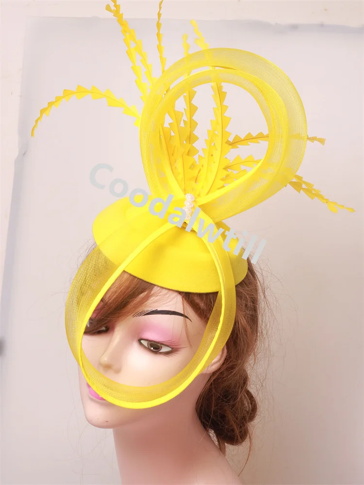 Women Cocktail Church Veils Pillbox Cap Fascinator Hat Accessories Elegant Ladies Femme Party Dinner Chapeau Cap Bride Headwear - 6