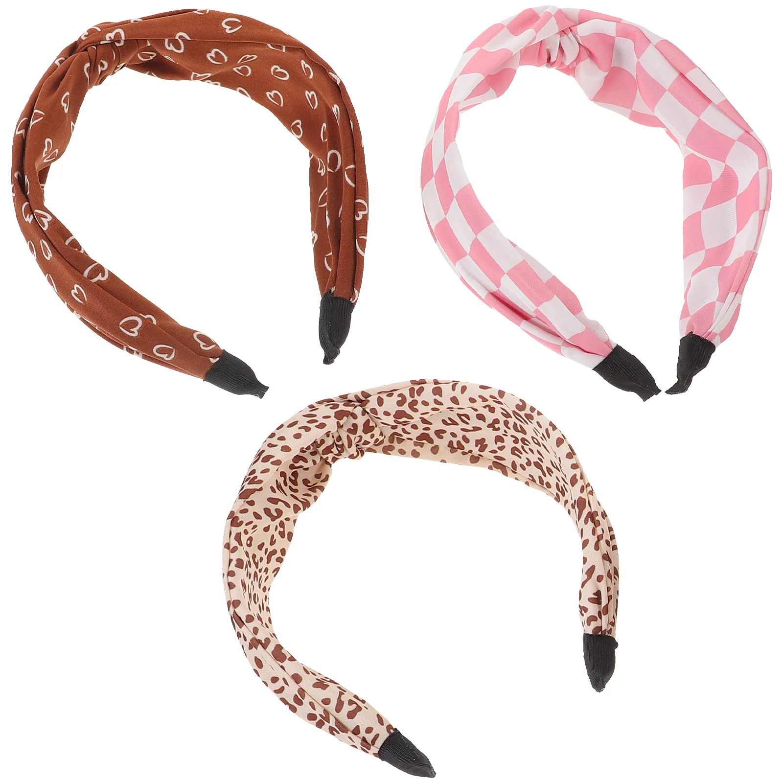 

3pcs Womens Headband Knotted Hair Band Fabric Hair Band Fashionable Headband Knot Hair Bands
