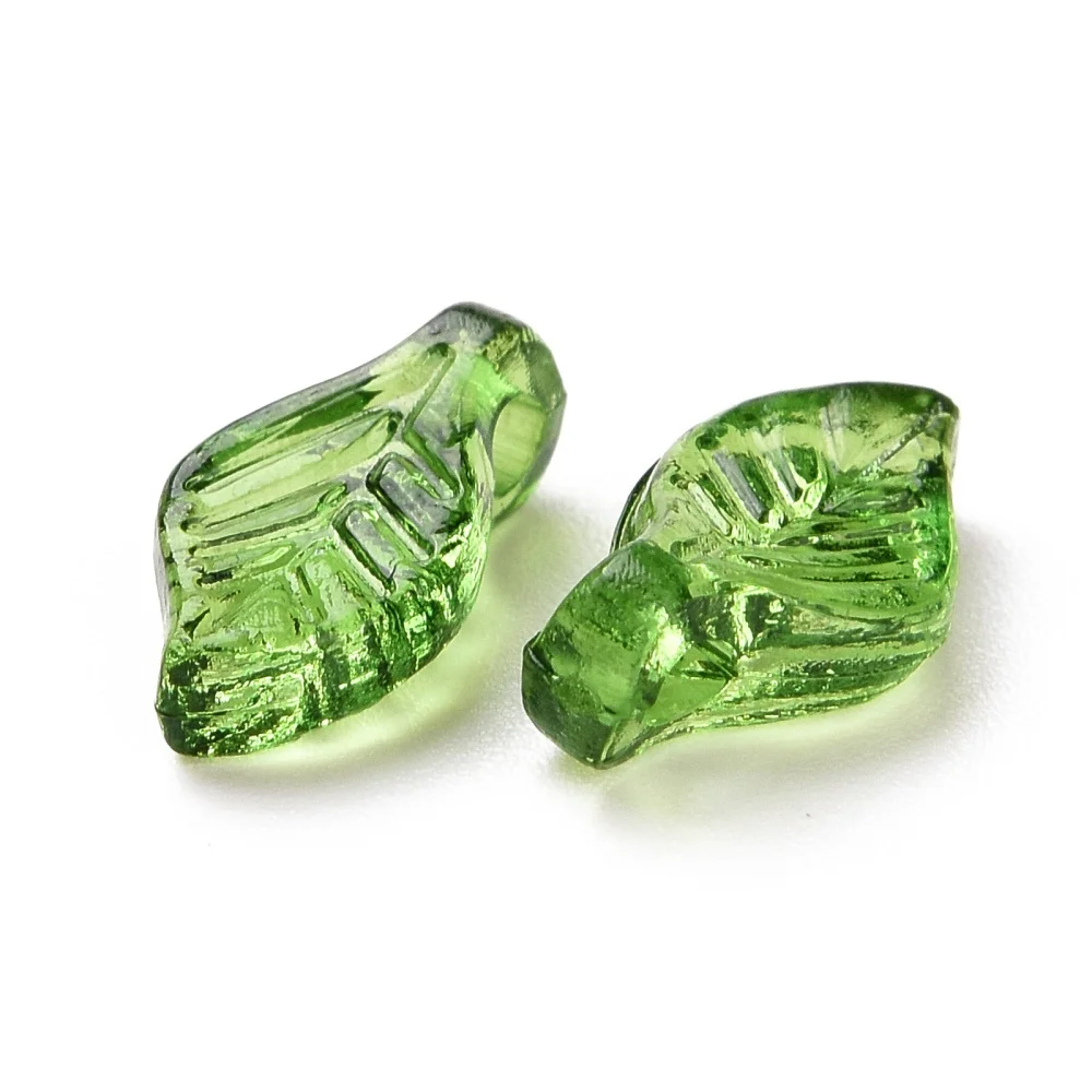 1000pcs Transparent Acrylic Leaf Charms for Earrings bracelet Fashon jewelry making DIY Accessories ,9.7x5.5x3.6mm, Hole: 1.2mm
