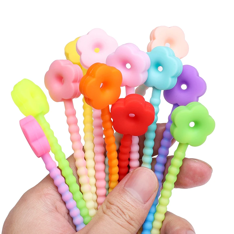 Vibrant Silicone Keychain with Decorative Lanyard