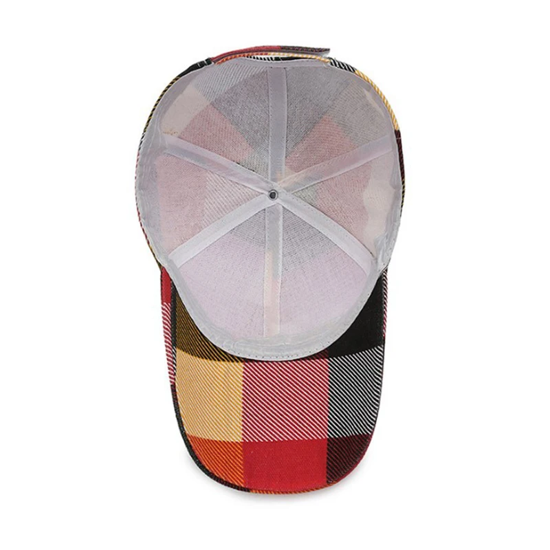 Spring Summer Women Men Plaid Baseball Caps Sun Hat Outdoor Sports