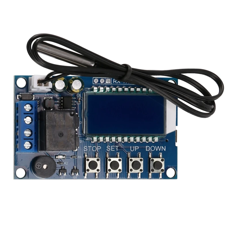 

Модуль регулятора температуры, автоматический релейный модуль переключателя термостата 10 а, с водонепроницаемым датчиком