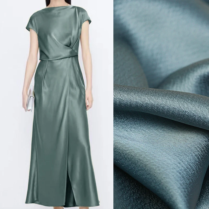 

Solid Color Smooth Fabric for Clothes Dress Blouse Pants Suit, 150CM Wide 297G/M Spring Summer Purple Grey Blue Fabric E1490