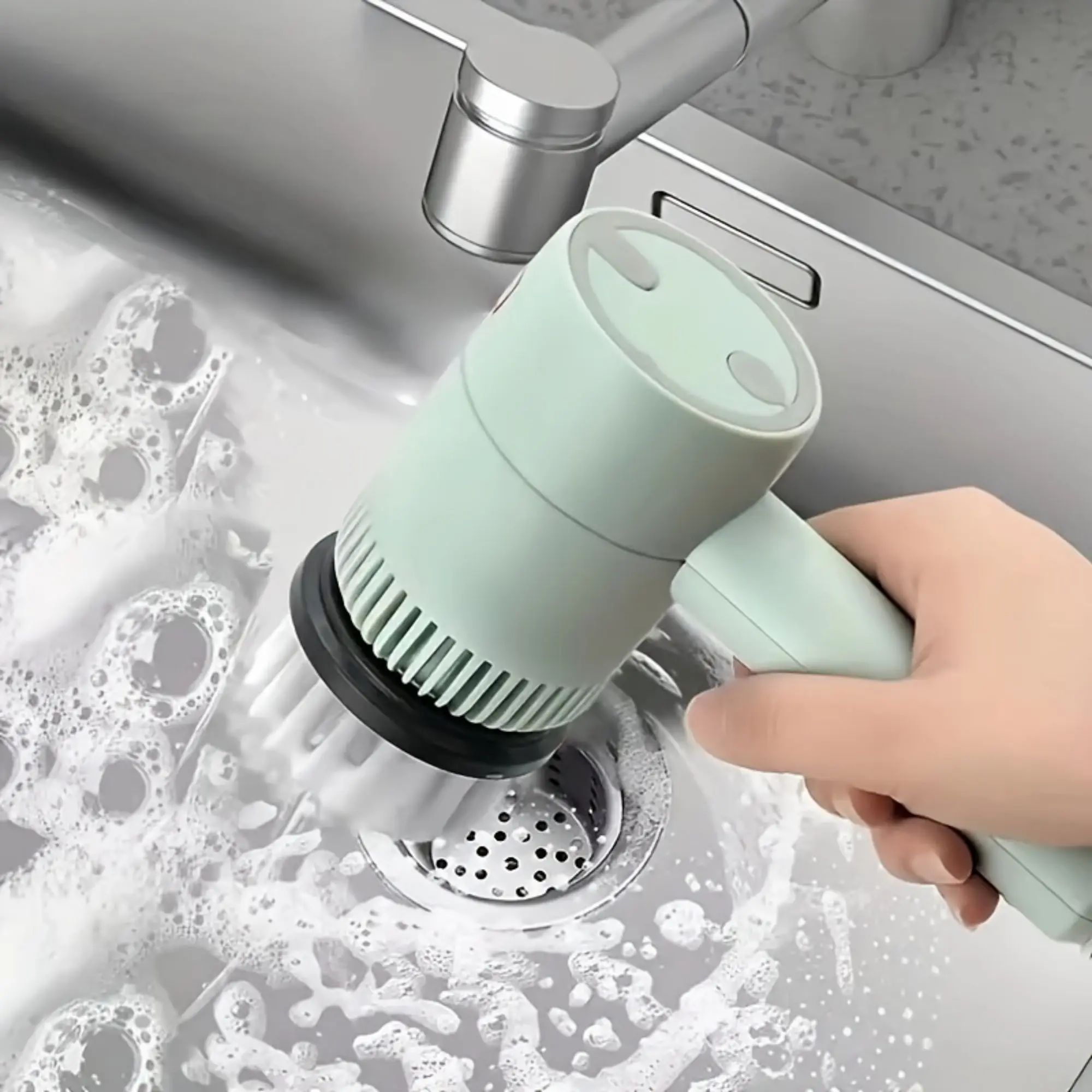 1pc Electric Spin Scrubber, Electric Cleaning Brush 3-in-1 Handheld Kitchen  Cleaner Cordless Spin Scrubber, Power Scrubber Bathroom Rechargeable Scrub  Brush, Automatic Rotating Power Cleaning Brush Scrubber For Cleaning