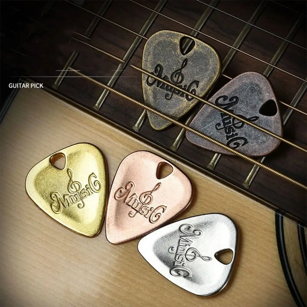 Metal Guitar Pick guitar picks Electric Guitar Bass Replacement Acoustic Picks Triangular Design Plectrum for Electric