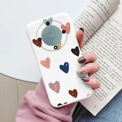 Charming Love Heart Daisy Flowers Silicone Soft Cute Cartoon Phone Case for Honor X9c (Kba - aixin92)