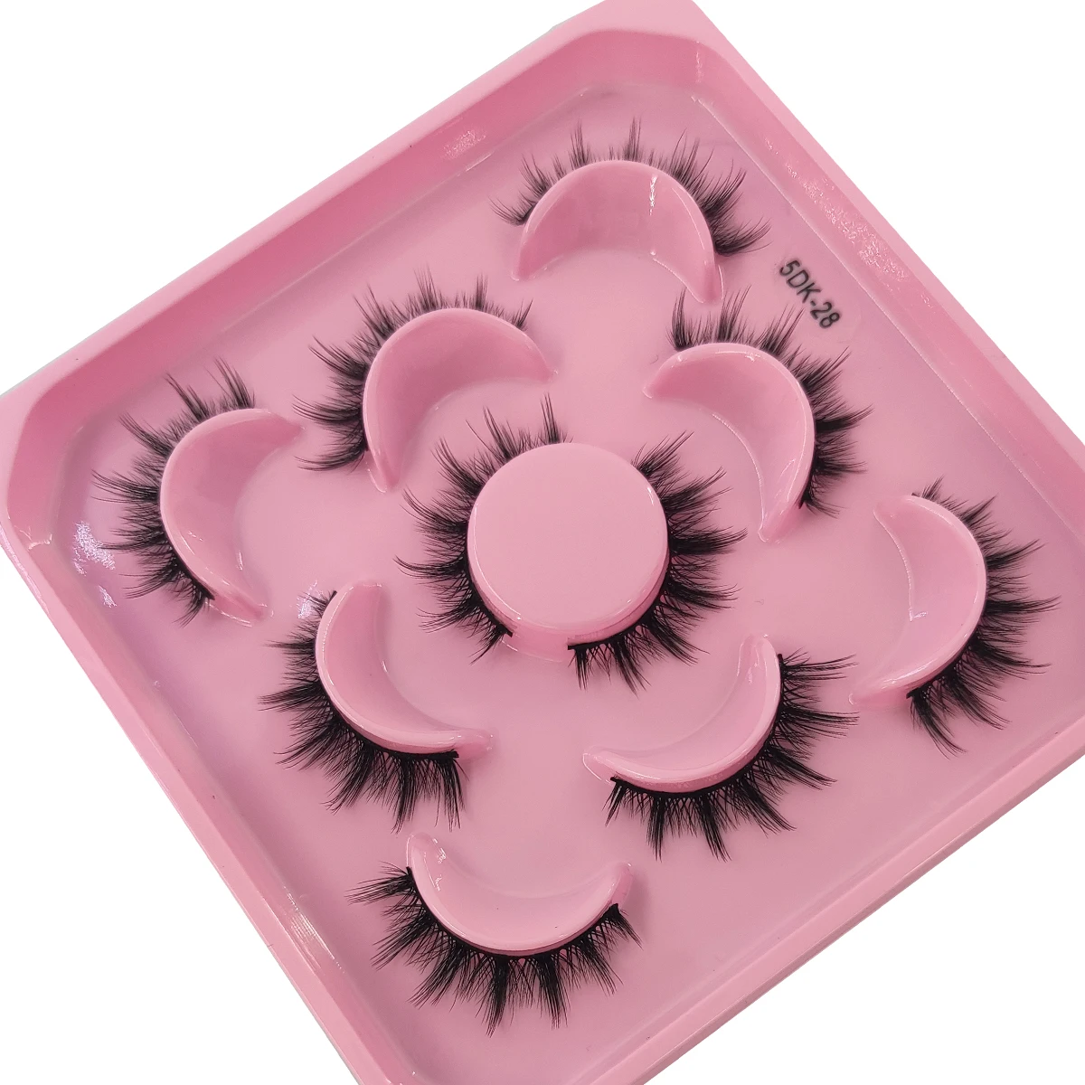 AMSDCN 5 Paar Künstliche Nerzwimpern Langanhaltende Natürliche Dramatische Wimpernverlängerung für Schönheit und Make-up