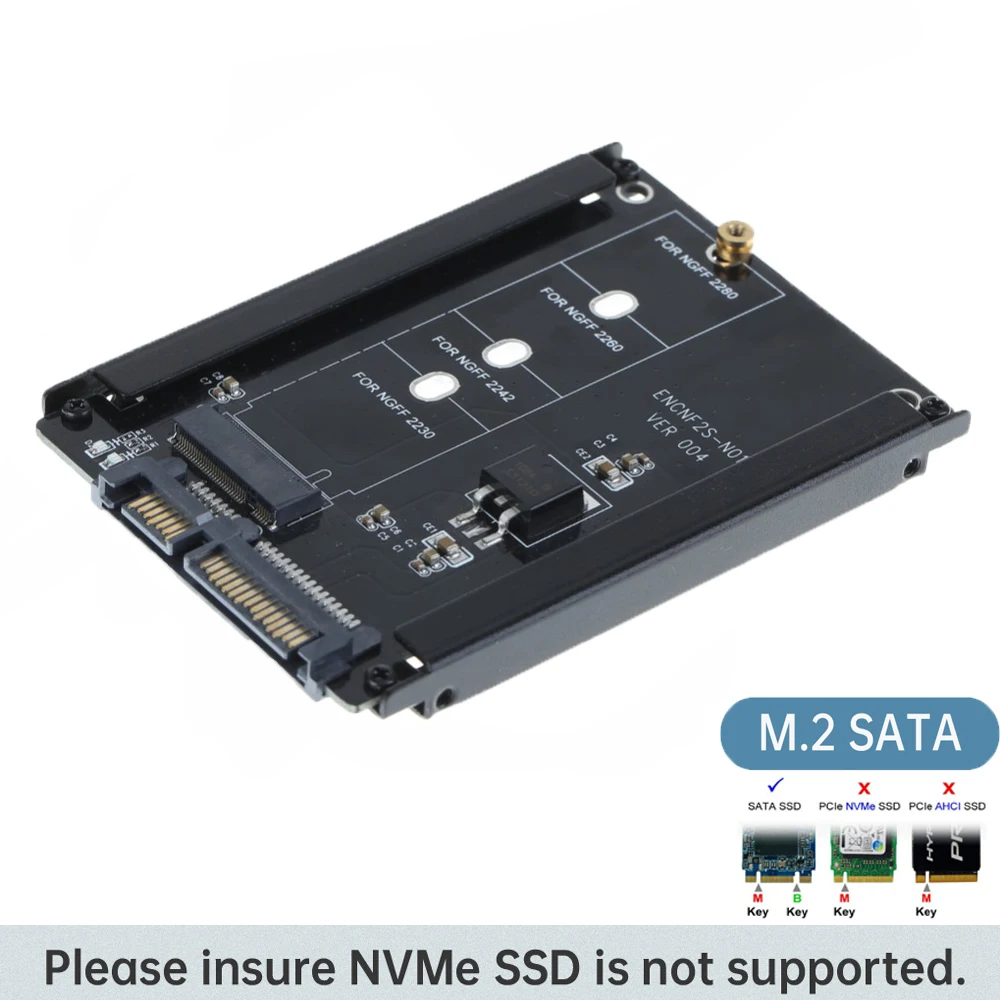 SSD Adapter Metal Case B+M key M.2 NGFF SSD to 2.5 SATA 6Gb/s adapter card enclosure Socket m2 NGFF adapter 2230/2242/2260/2280 M2