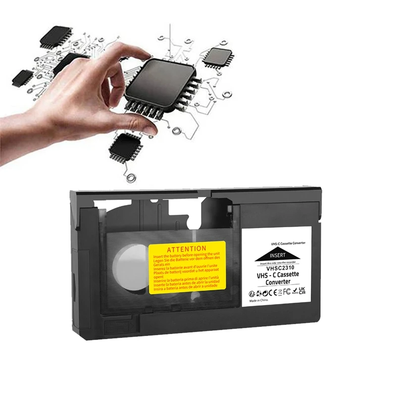 Convertidor de Cassette de VHS-C para JVC, adaptador de casete de SVHS-C para RCA, Panasonic, VHS a VHSC, No Apto para 8Mm/Minidv/Hi8 duradero