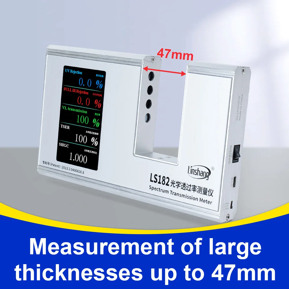 Transmission Tester TSER Meter SHGC Tester Light Transmittance Meter UV IR VLT Full IR Advanced for Window Tint LS182