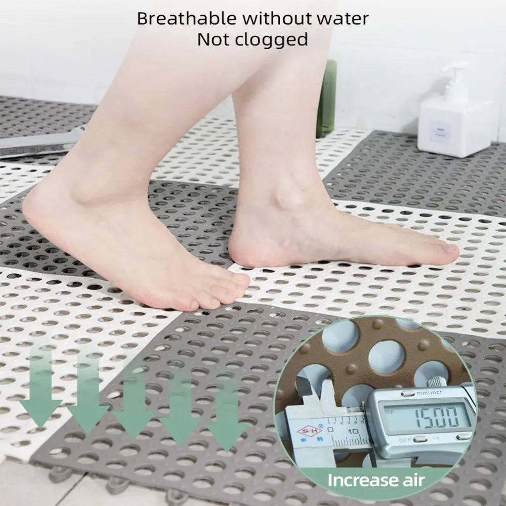 

PVC Soft Plastic Mat Floor Pad Mesh Bath Mat Toilet Ground Mat Bathroom Carpet Non-slip Mat