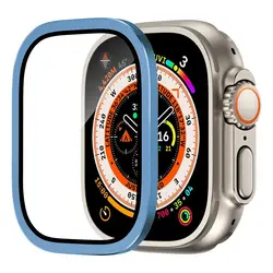 Premium Screen Protector with Metal Bumper & Tempered Glass - Ultra 49mm (Blue)