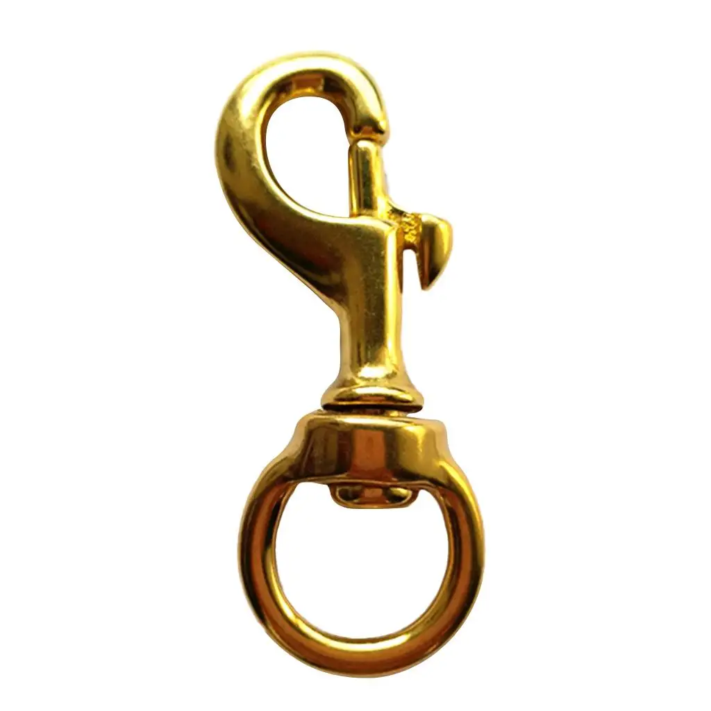 

Underwater Brass Round Swivel Carabiner Hook for Backpack Keychain