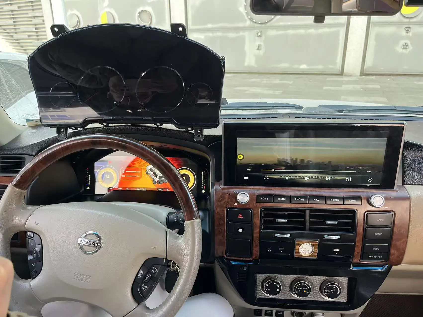 Panel de Instrumentos Digital de 12.3 Pulgadas para Nissan Patrol Y61 2005-2024, Cabina Virtual, Velocímetro, Pantalla LCD, Kit de Unidad de Panel de Instrumentos 5