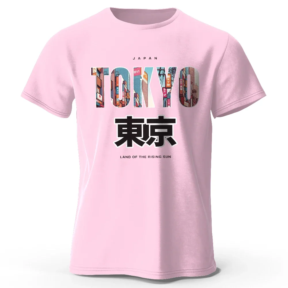 Tokyo-Inspired Fashion Forward Cotton T-Shirt, Ultra Soft Round Neck Short Sleeve Unisex Tee