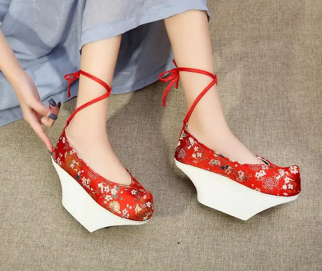 Ancient Chinese Shoes Ancient Chinese Qing Dynasty Queen Shoes High