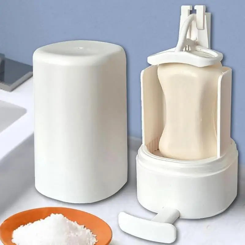 Grinding Soapy Box Wall Mounted Solid Soapy Bar Mincer For Hand Washing Refillable Soapy Bar Dispenser For Bathroom Camping 4