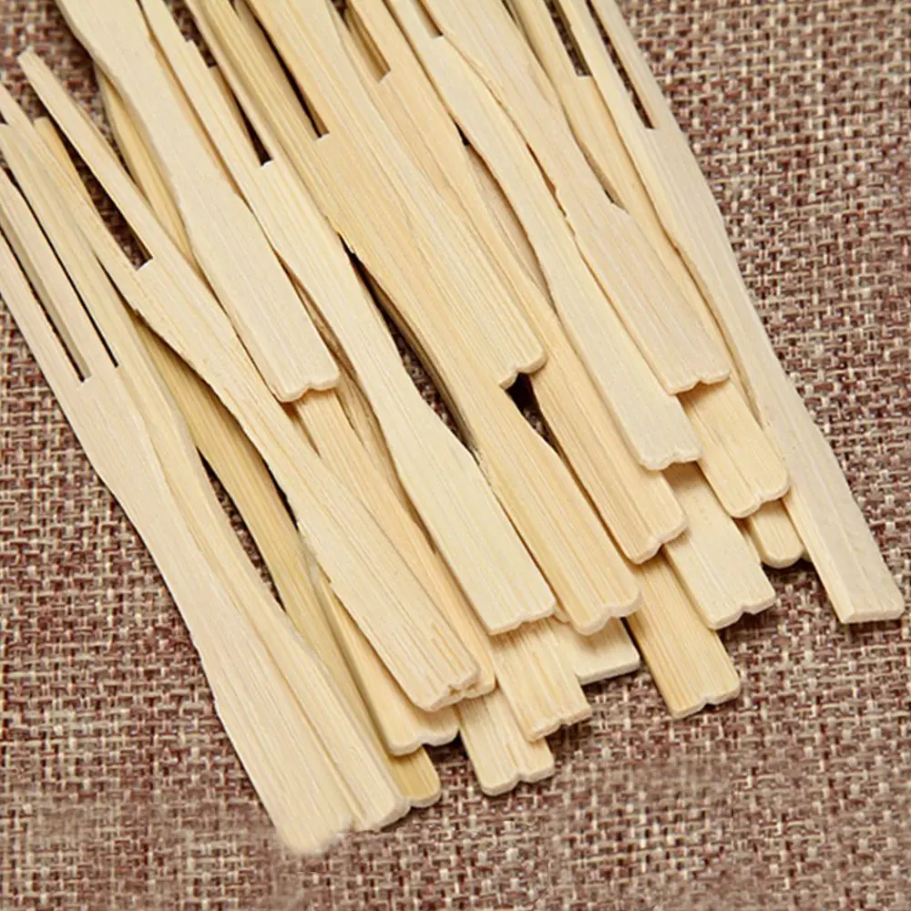 Description Picture 6 of itemMini Environmental Pastry Skewers 100Pcs Dessert Cherry Utensil Picks Disposable Party Bamboo Fruit Forks