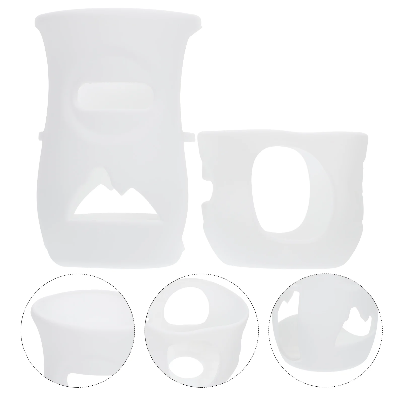 

2 Pcs Baby Bottles Protector Ornament Cover Case Feeding Lovely Sleeve Nursing White Useful