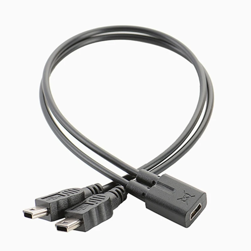 

1PC USB 2.0 Cable Male to Mini USB 2.0 5 pin Female Data Splitter Cord