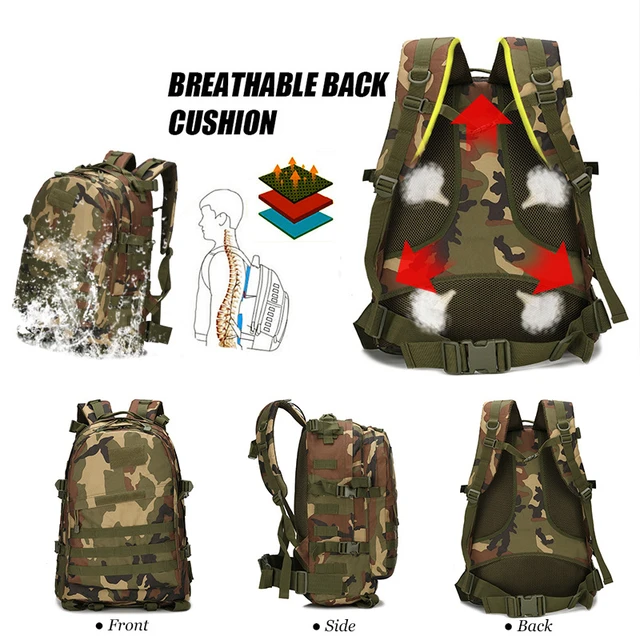 40L Camping Backpack For Men Women 1000D Camouflage Army Bags Mochila  Militar Bags Casual Travel Waterproof Bags Backpacks - AliExpress