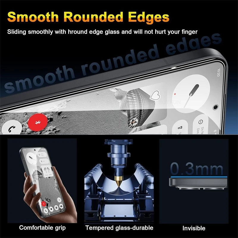 Premium HD Tempered Glass Screen Protector Film - 3 Pack