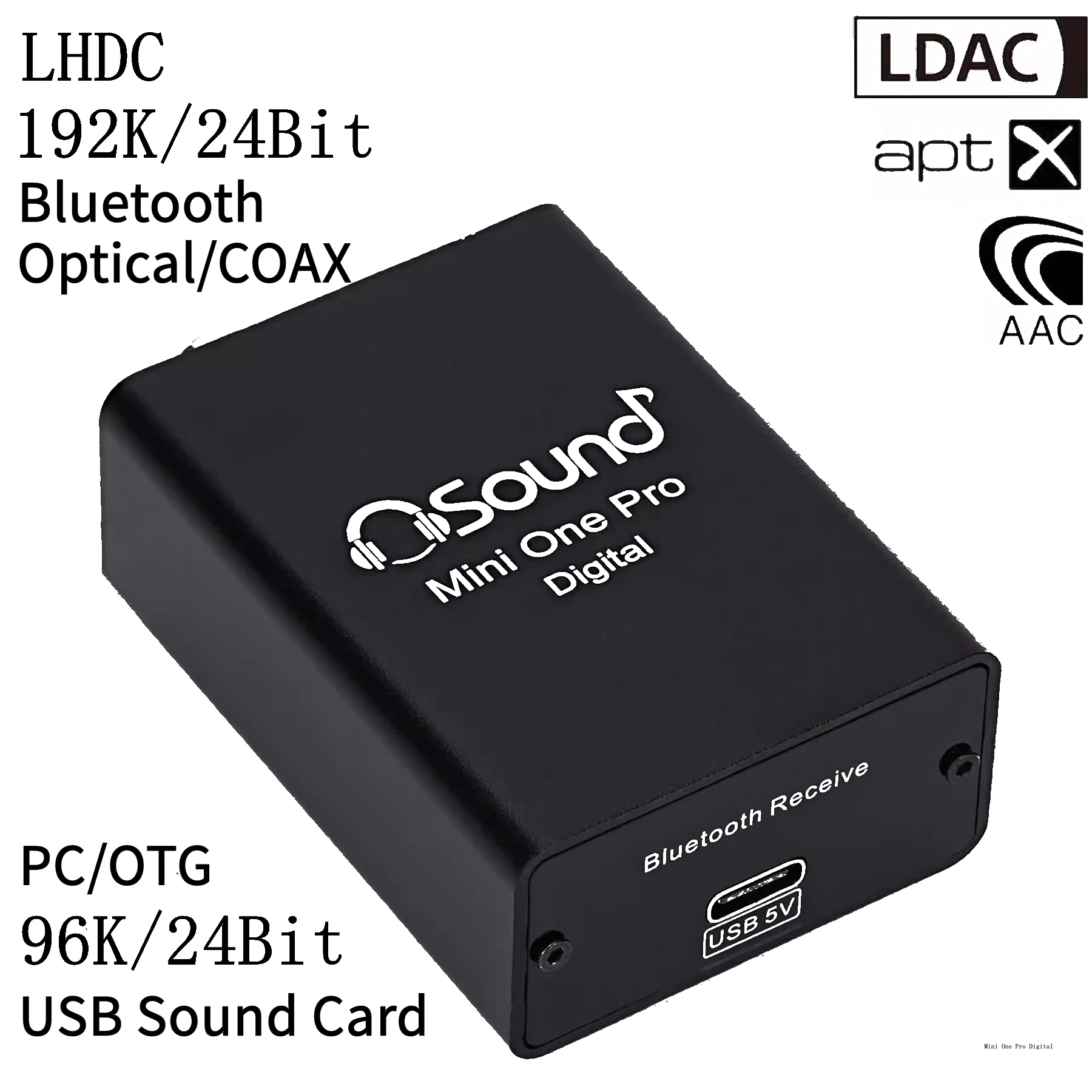 Osound Upscale Qualcomm QCC5181 Bluetooth 5.4 Audio Receiver LHDC Car Home LDAC Lossless Audio Fiber Coaxial Low latency bluetooth adapter,bluetooth audio receiver,audio adapter