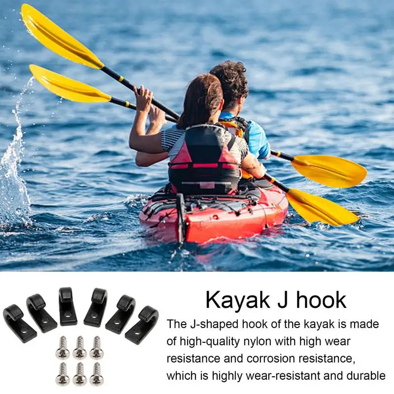 J Hooks For Kayaks 6 Pieces Portable Nylon Buckle J-Hooks Wear-resistant J  Shaped Hook Kayak Lanyard Hook For Kayak Boat Canoe - AliExpress