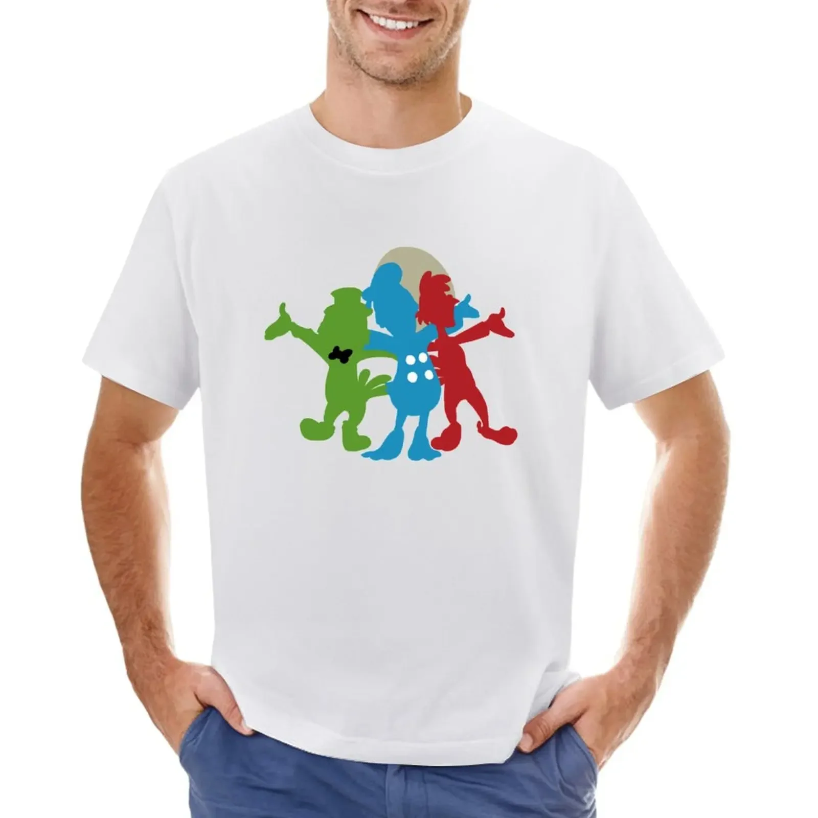 The Three Caballeros Color Shadow T-Shirt Sport Fans Top T-Shirt Da Uomo