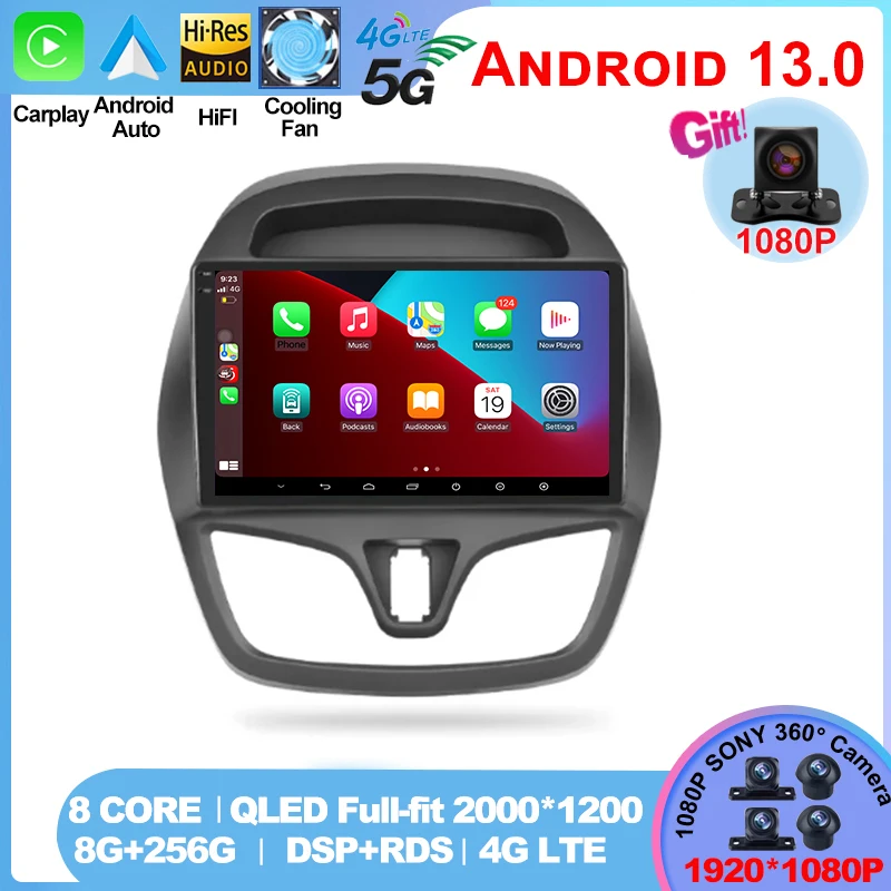 

Автомагнитола 2DIN для Chevrolet Spark 2015-2018, Android 13, мультимедийный видеоплеер с GPS-навигацией, беспроводной Carplay, 4G, Wi-Fi, DSP