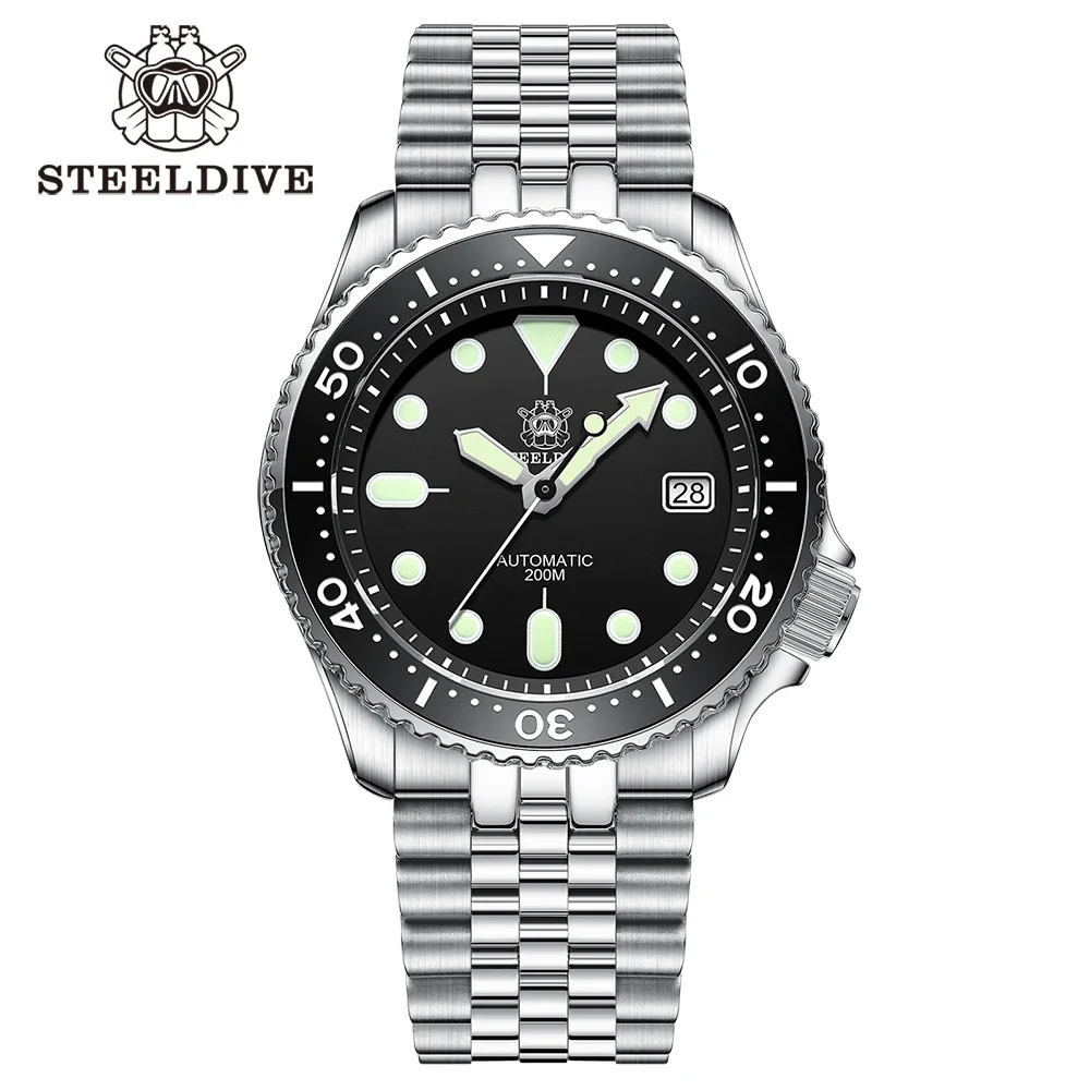 

Часы Steeldive SD1996 Мужские механические, автоматические наручные, с браслетом NH35, с аквалангом 41 мм
