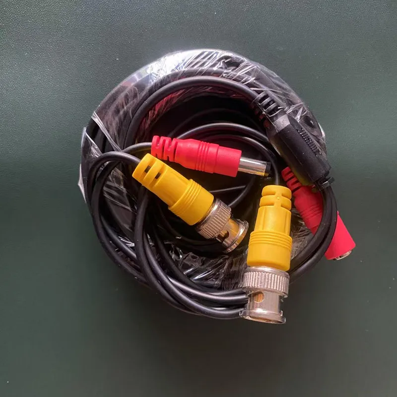 2 in 1 BNC 비디오 케이블 BNC+DC 커넥터 AHD 카메라 연장 케이블 DVR 시스템 보안 감시 카메라용 5M/10M/20M/30M