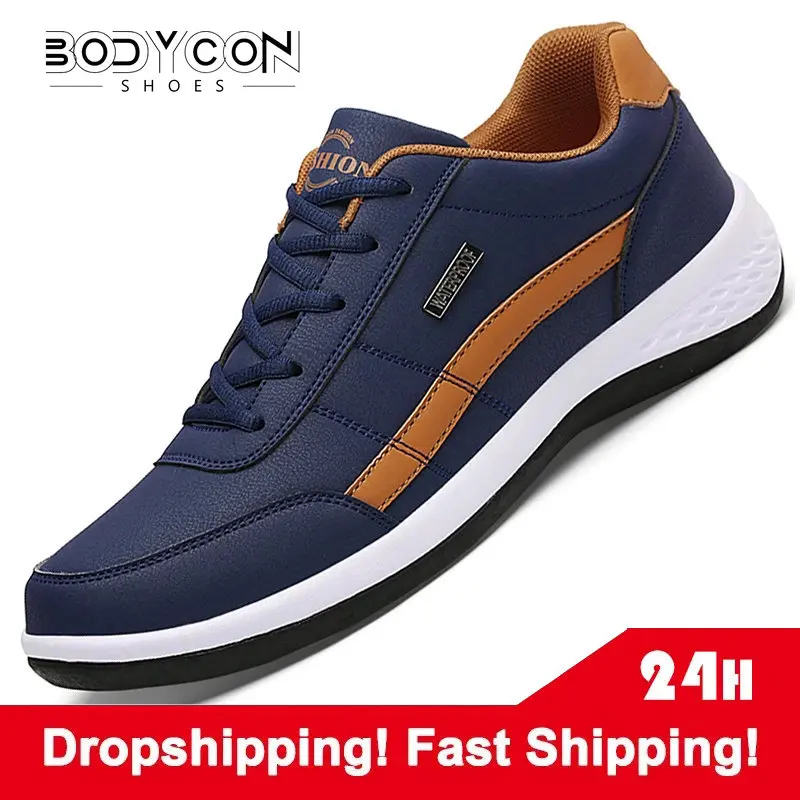MenShoesLeatherSneakersTrendCasualShoeItalianBreathableLeisure